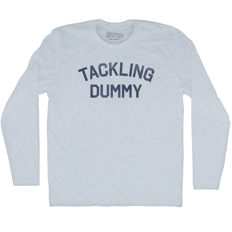 Tackling Dummy Adult Tri-Blend Long Sleeve T-shirt - Athletic White