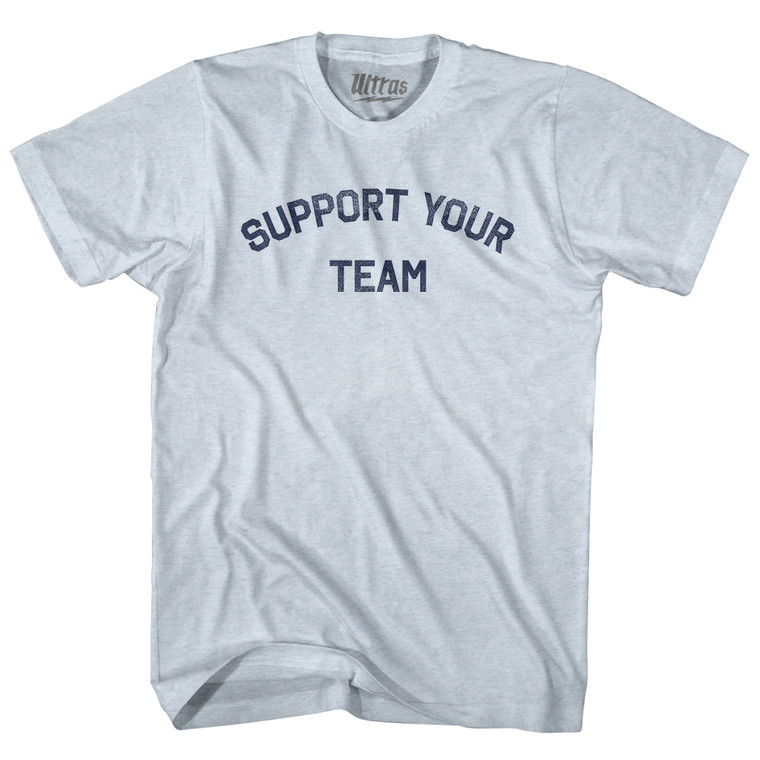 Support Your Team Adult Tri-Blend T-shirt - Athletic White