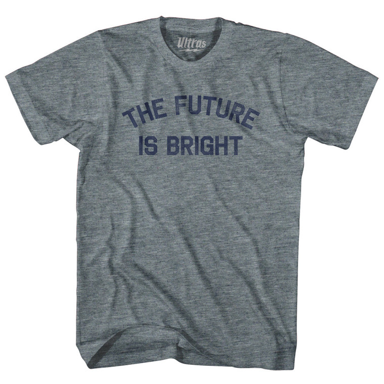 The Future is Bright Womens Tri-Blend Junior Cut T-Shirt - Athletic Grey