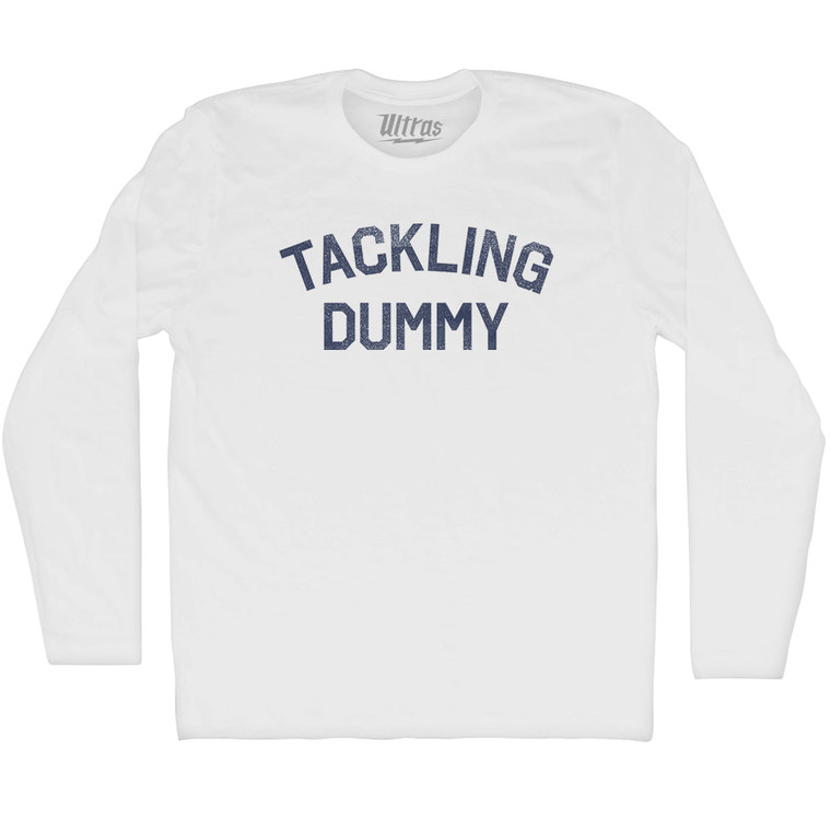 Tackling Dummy Adult Cotton Long Sleeve T-shirt - White