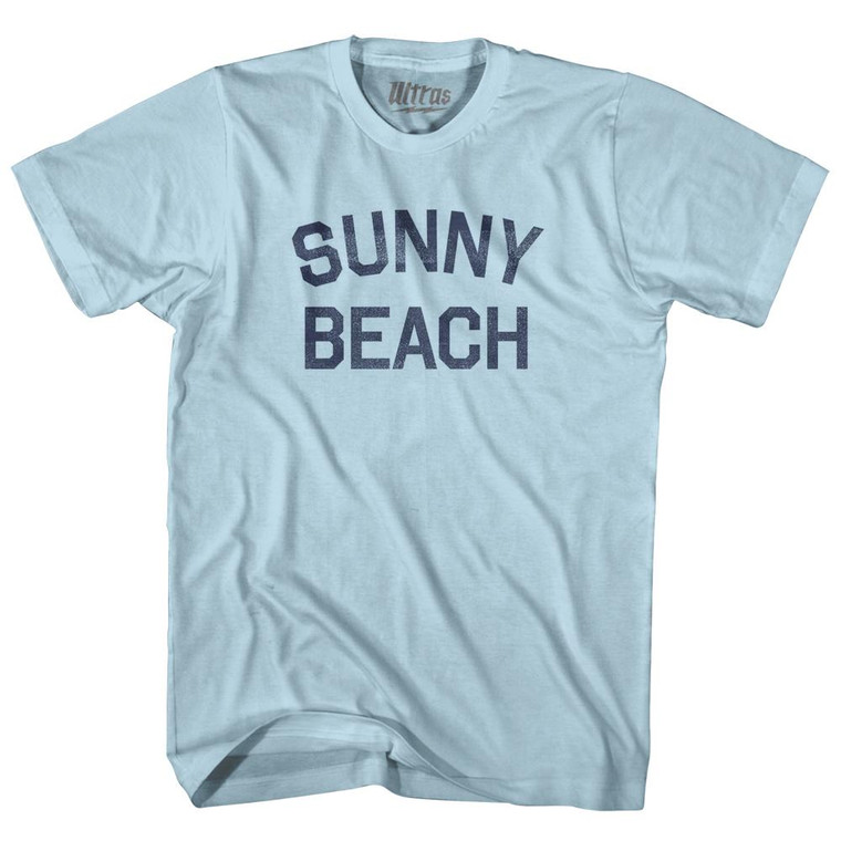 Sunny Beach Adult Cotton T-Shirt-Light Blue