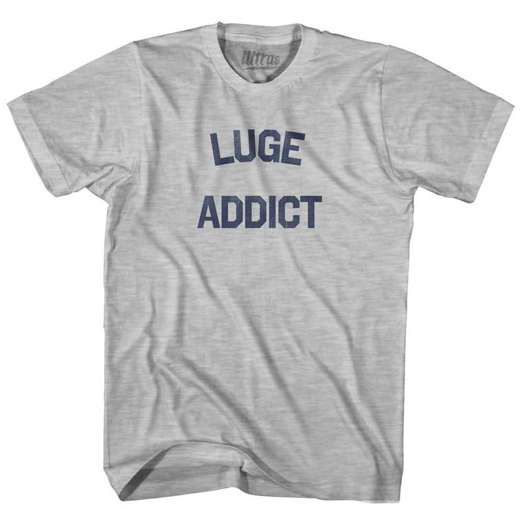 Luge Addict Youth Cotton T-shirt - Grey Heather