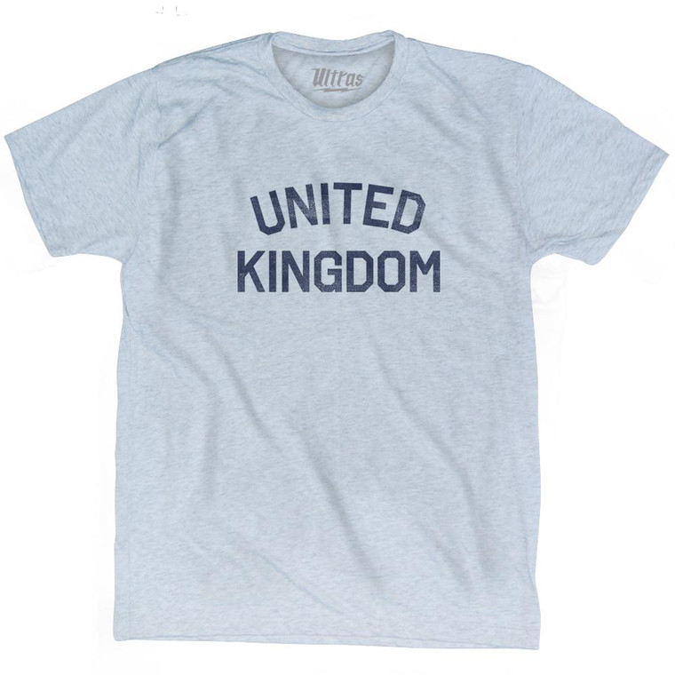 United Kingdom Adult Tri-Blend T-Shirt - Athletic White