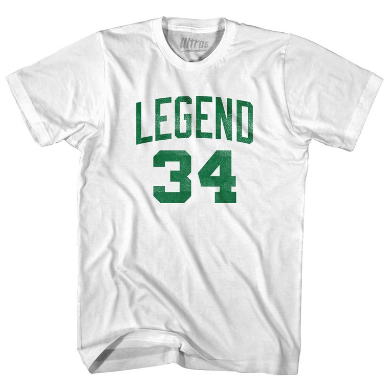 Legend 34 Adult Cotton T-Shirt - White