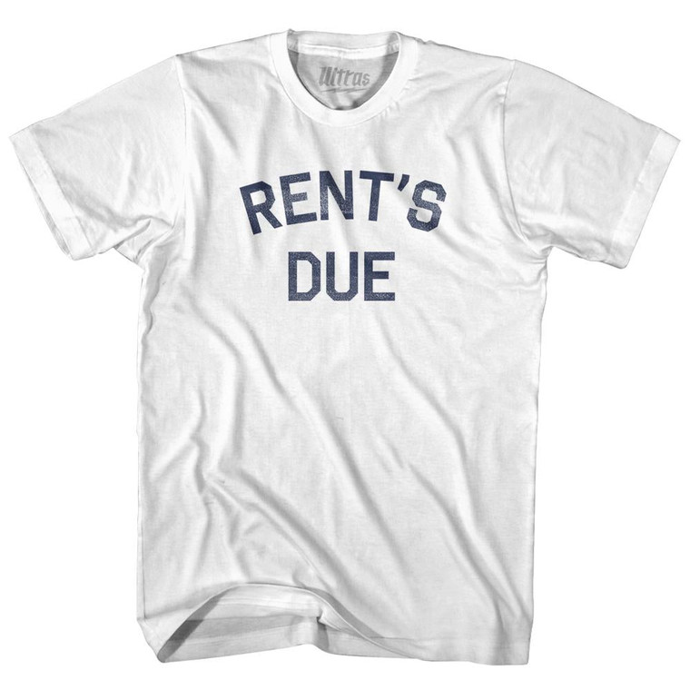 Rents Due Adult Cotton T-Shirt - White