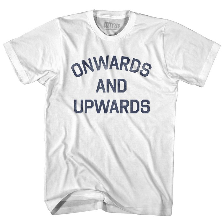 Onwards And Upwards Adult Cotton T-Shirt - White