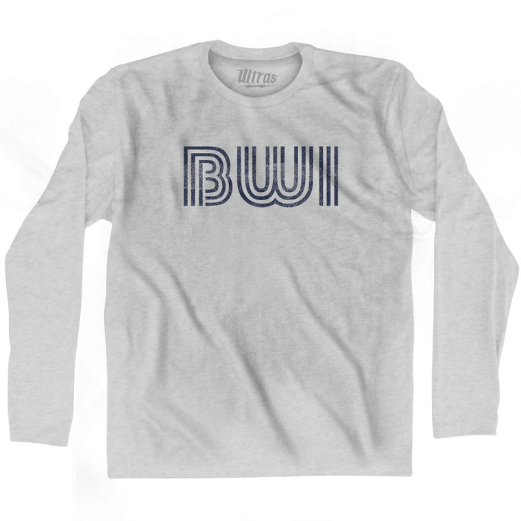 Baltimore Airport BWI Adult Cotton Long Sleeve T-shirt - Grey Heather