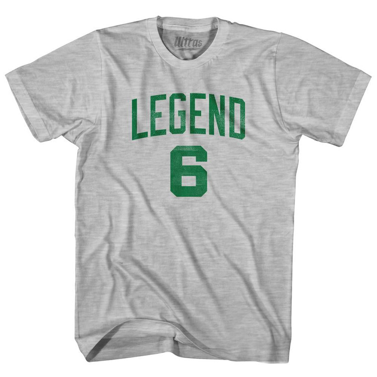 Legend 6 Womens Cotton Junior Cut T-Shirt - Grey Heather