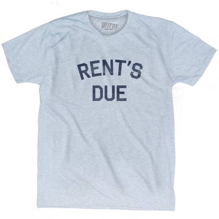Rents Due Adult Tri-Blend T-Shirt - Athletic White