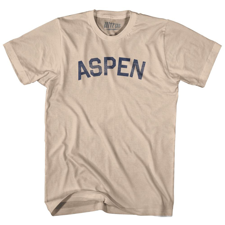 Aspen Adult Cotton T-Shirt - Creme