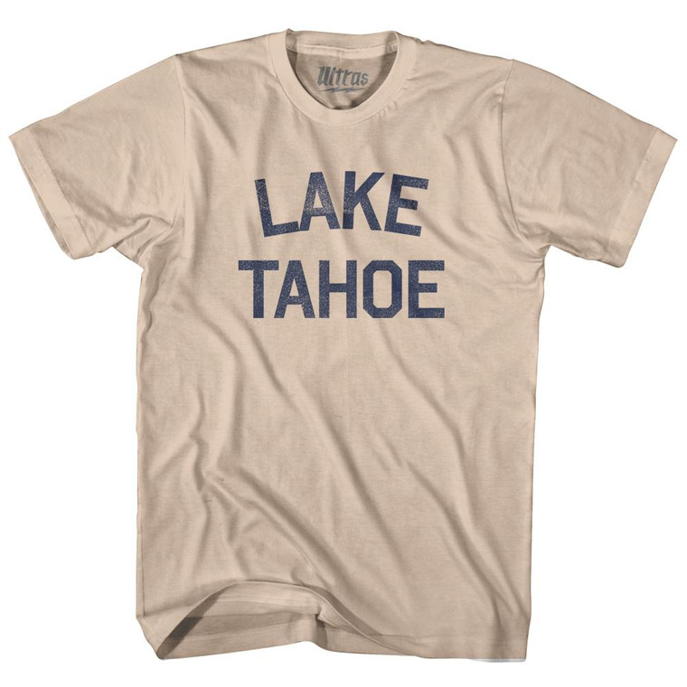 Lake Tahoe Adult Cotton T-Shirt - Creme