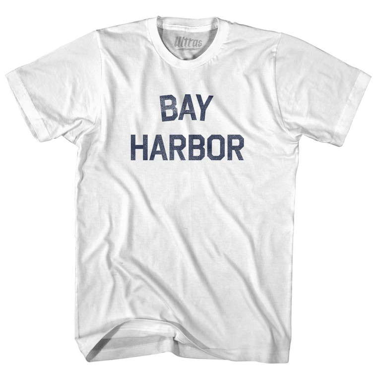 Bay Harbor Womens Cotton Junior Cut T-Shirt - White