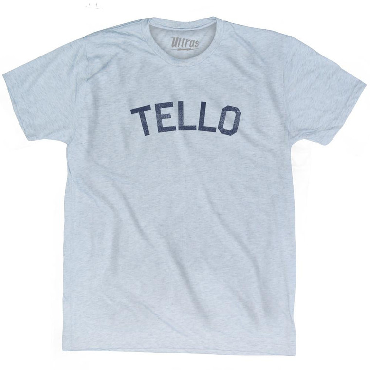 Tello Adult Tri-Blend T-Shirt - Athletic White