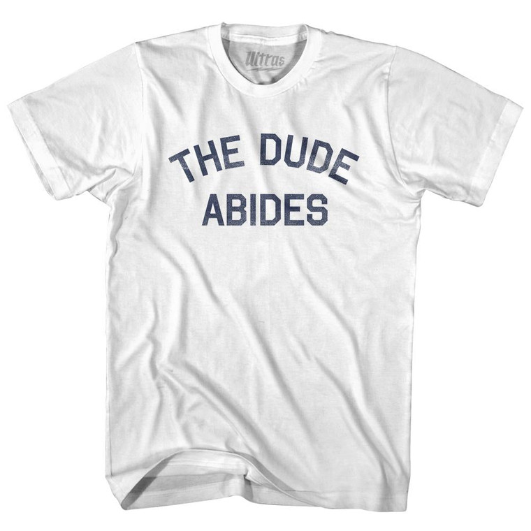 The Dude Abides Womens Cotton Junior Cut T-Shirt - White