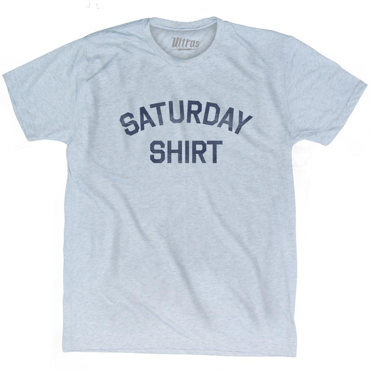 Saturday Shirt Adult Tri-Blend T-Shirt - Athletic White