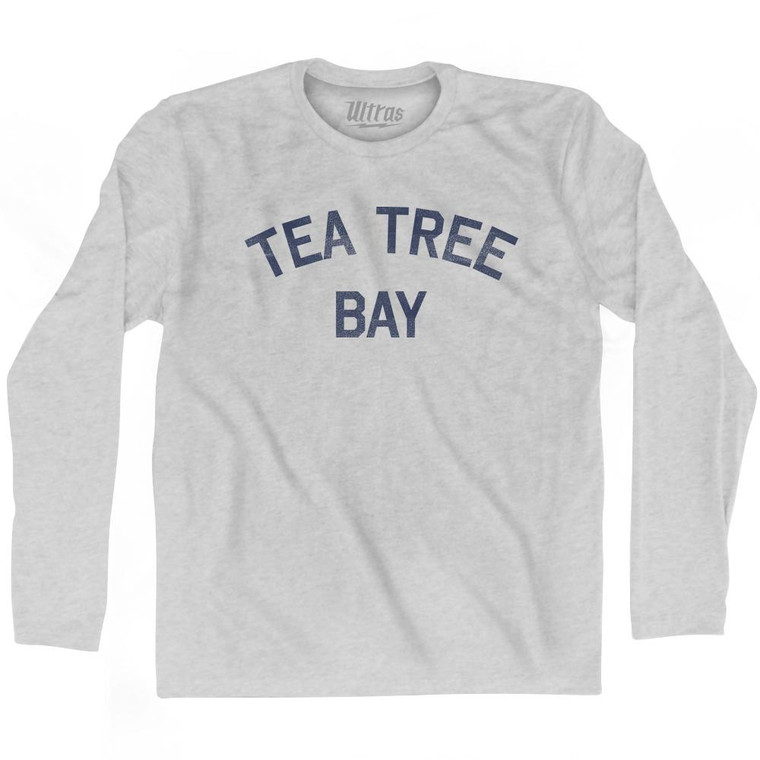 Tea Tree Bay Adult Cotton Long Sleeve T-Shirt - Grey Heather