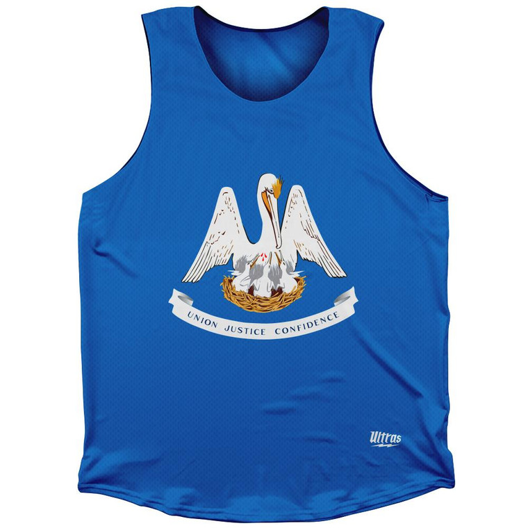 Louisiana State Flag Athletic Tank Top - Blue
