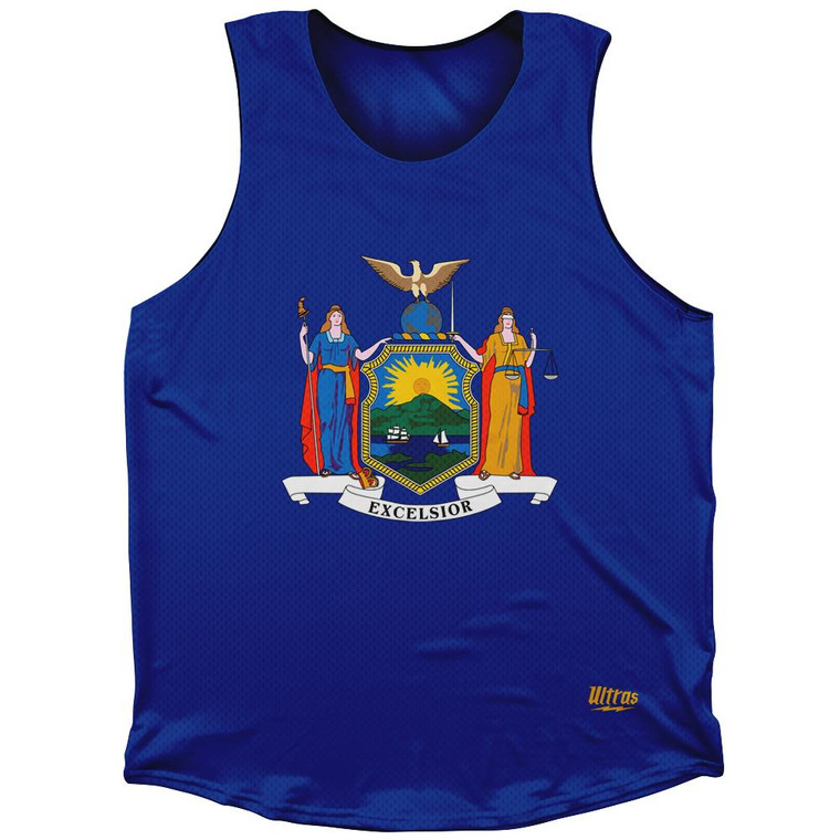 New York State Flag Athletic Tank Top - Blue
