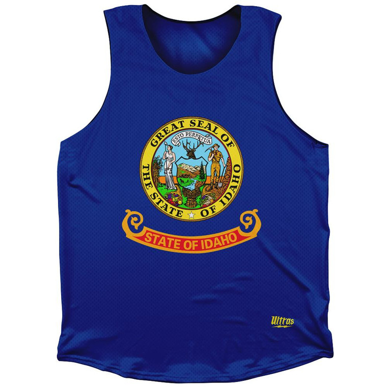 Idaho State Flag Athletic Tank Top-Blue