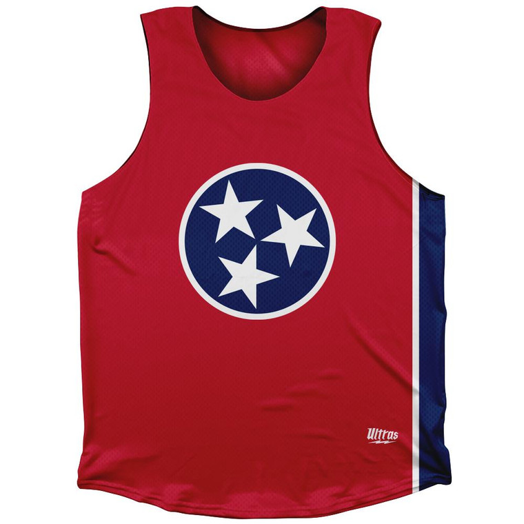 Tennessee State Flag Athletic Tank Top-Red