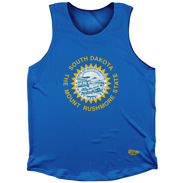 South Dakota State Flag Athletic Tank Top - Blue