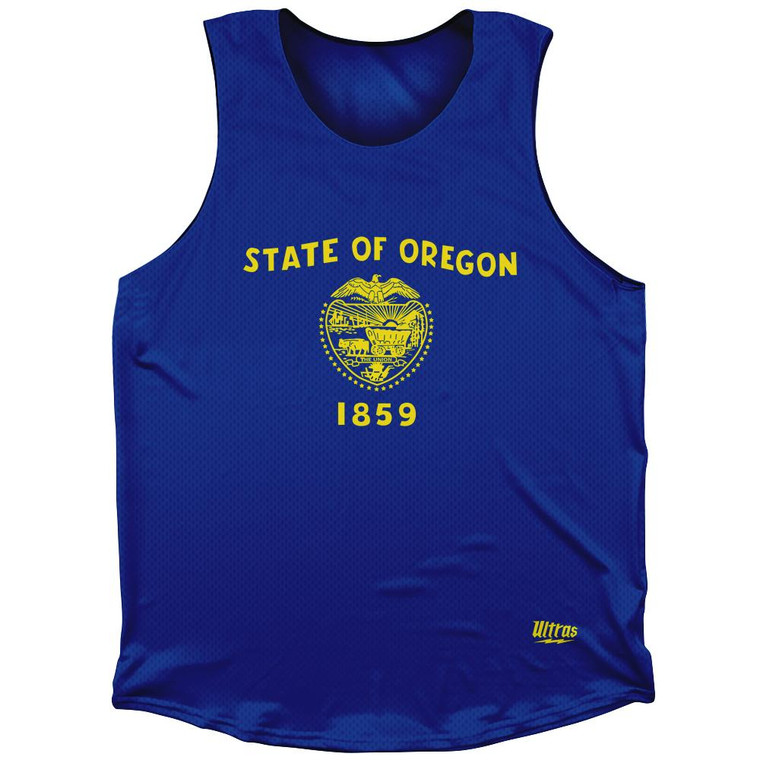 Oregon State Flag Athletic Tank Top - Blue
