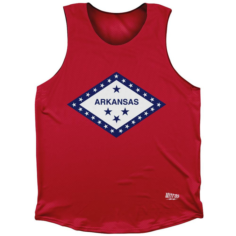 Arkansas State Flag Athletic Tank Top - Red