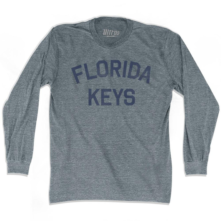 Florida Keys Adult Tri-Blend Long Sleeve T-Shirt - Athletic Grey