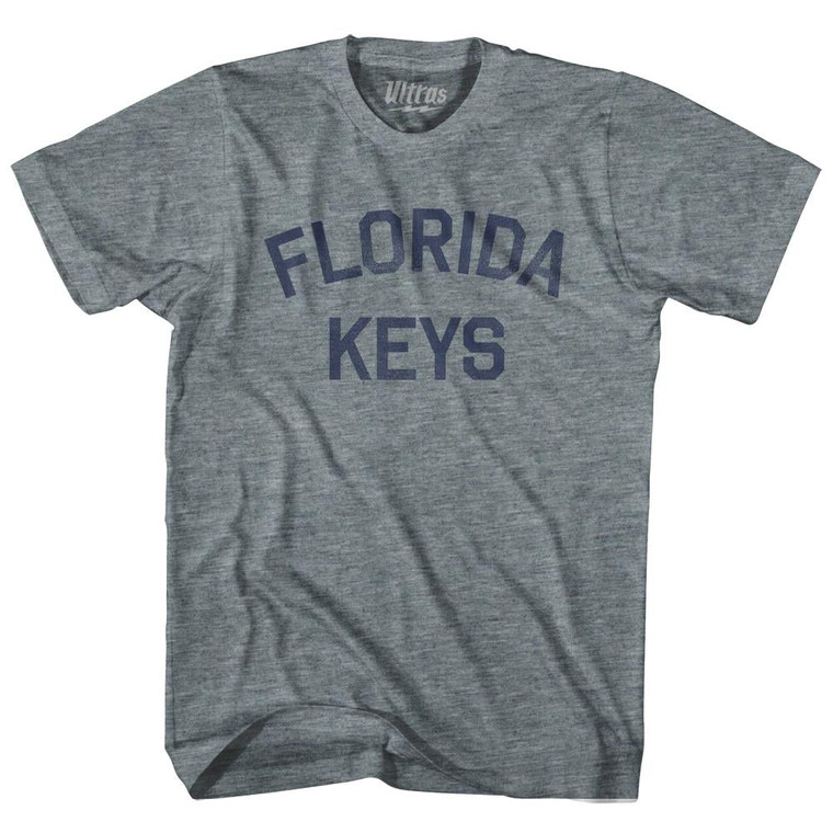 Florida Keys Adult Tri-Blend T-Shirt-Athletic Grey