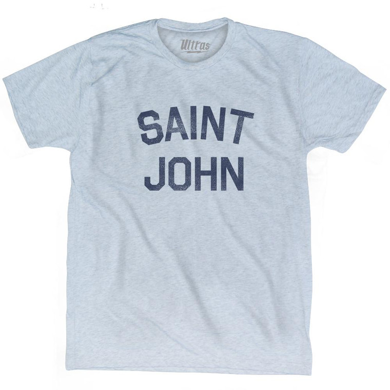 Saint John Adult Tri-Blend T-Shirt - Athletic White