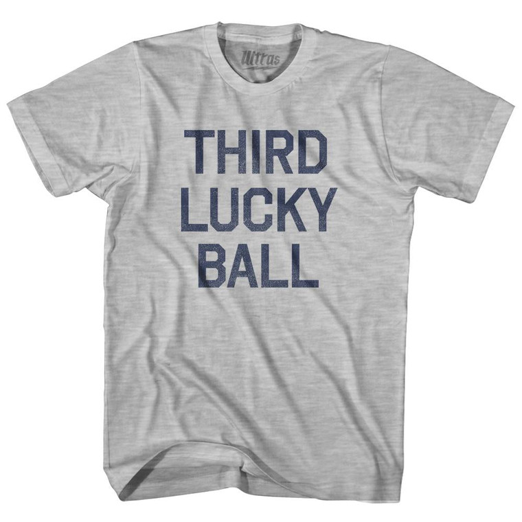 Third Lucky Ball Womens Cotton Junior Cut T-Shirt-Grey Heather
