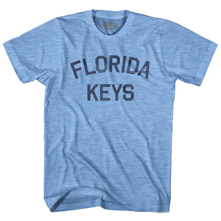 Florida Keys Adult Tri-Blend T-Shirt-Athletic Blue