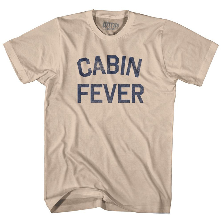 Cabin Fever Adult Cotton T-Shirt-Creme