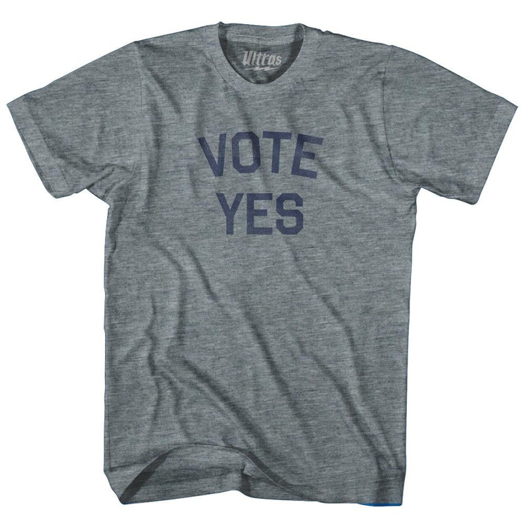 Vote Yes Adult Tri-Blend T-Shirt - Athletic Grey