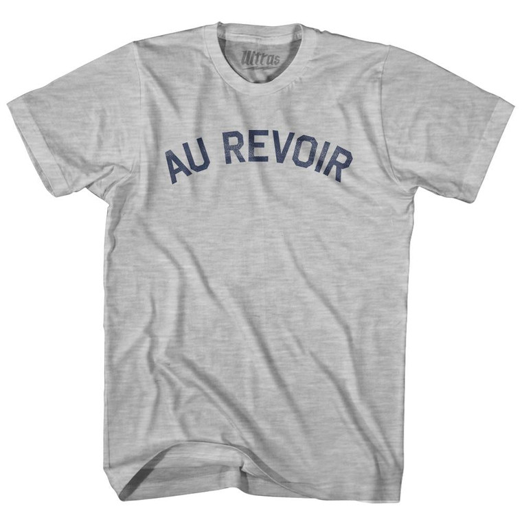 Au Revoir Adult Cotton T-Shirt - Grey Heather