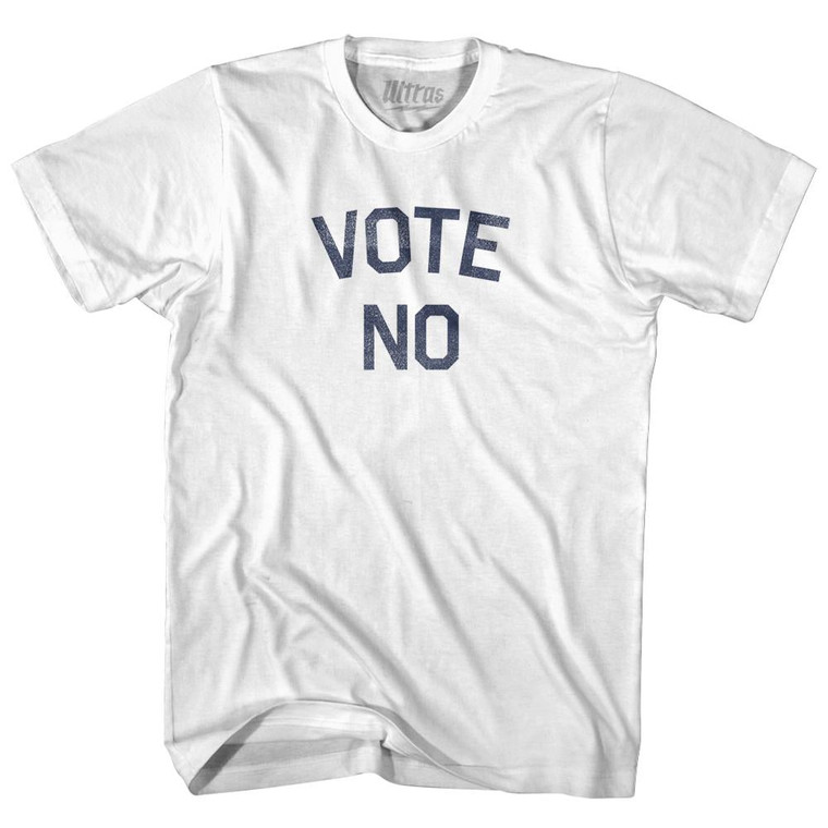 Vote No Womens Cotton Junior Cut T-Shirt - White