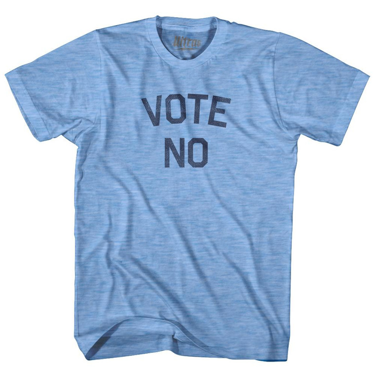 Vote No Adult Tri-Blend T-Shirt-Athletic Blue