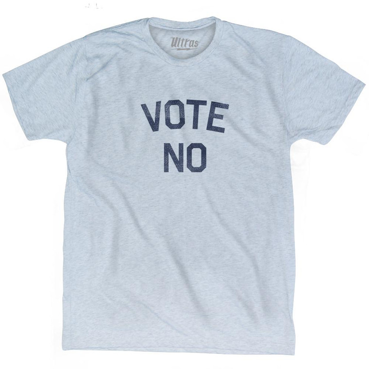 Vote No Adult Tri-Blend T-Shirt-Athletic White
