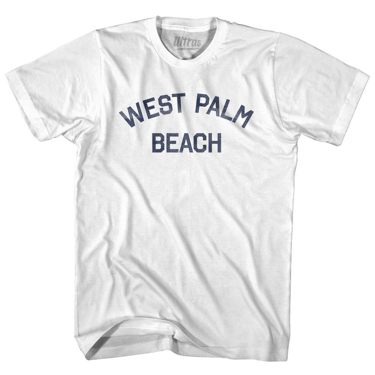 West Palm Beach Womens Cotton Junior Cut T-Shirt - White