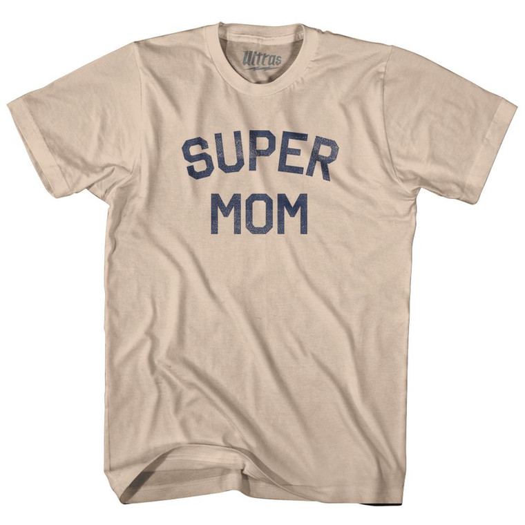 Super Mom Adult Cotton T-Shirt - Creme