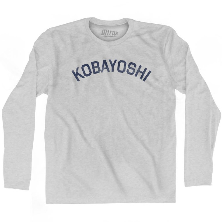 Kobayoshi Adult Cotton Long Sleeve T-Shirt - Grey Heather