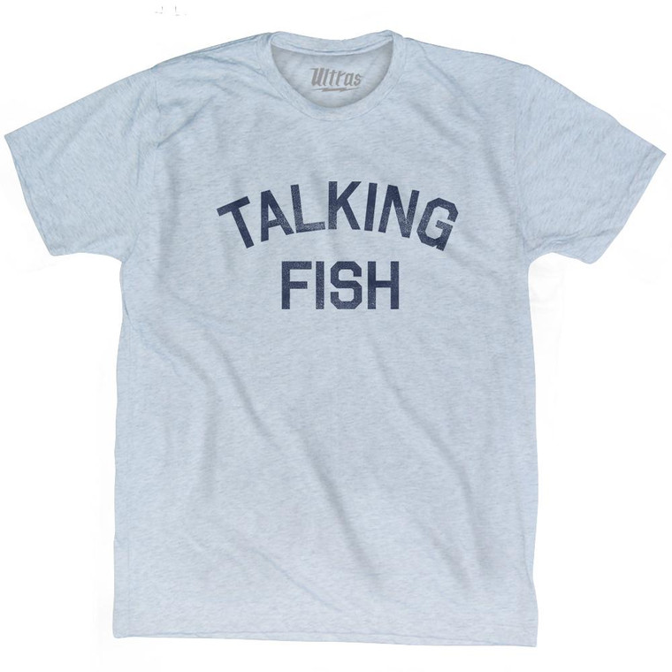 Talking Fish Adult Tri-Blend T-Shirt - Athletic White