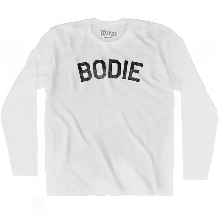 Bodie Adult Cotton Long Sleeve T-Shirt - White