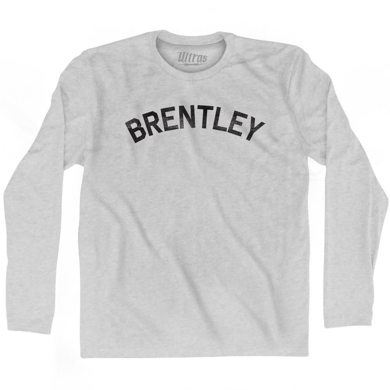 Brentley Adult Cotton Long Sleeve T-Shirt - Grey Heather