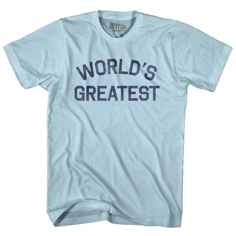 World's Greatest Adult Cotton T-Shirt - Light Blue