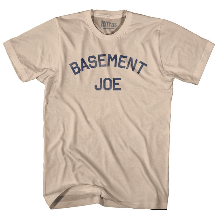 Basement Joe Adult Cotton T-Shirt-Creme