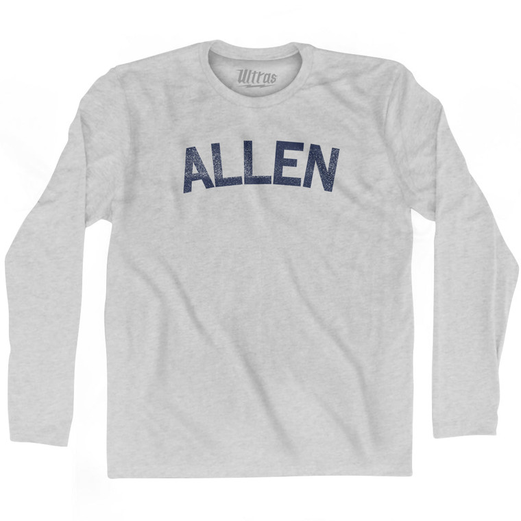 ALLEN Adult Cotton Long Sleeve T-shirt - Grey Heather