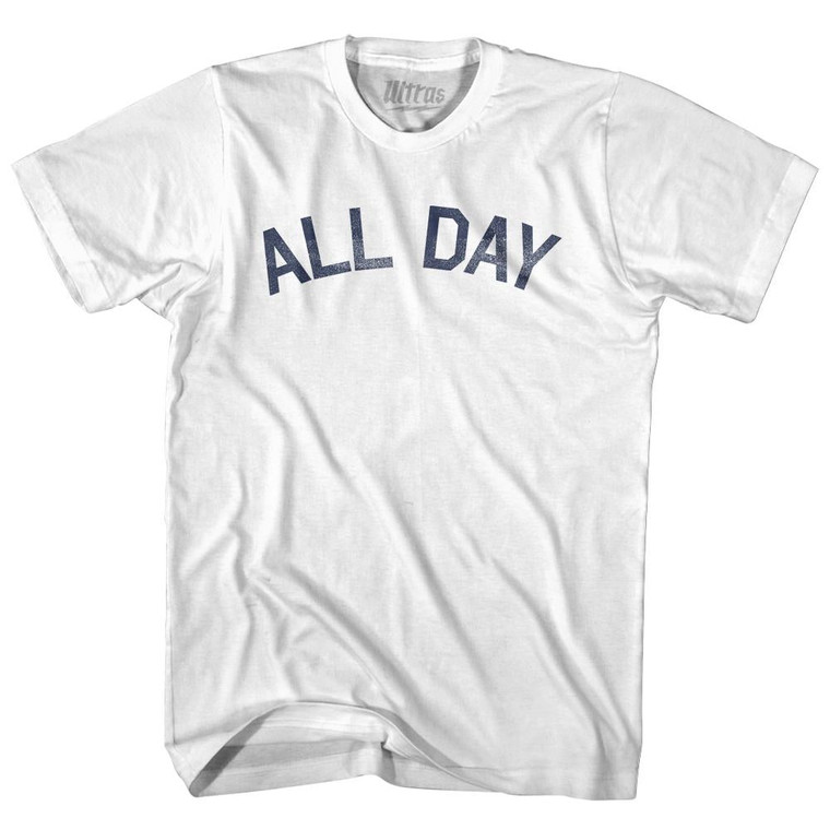 All Day Adult Cotton T-Shirt-White