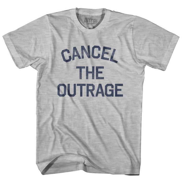 Cancel The Outrage Womens Cotton Junior Cut T-Shirt - Grey Heather
