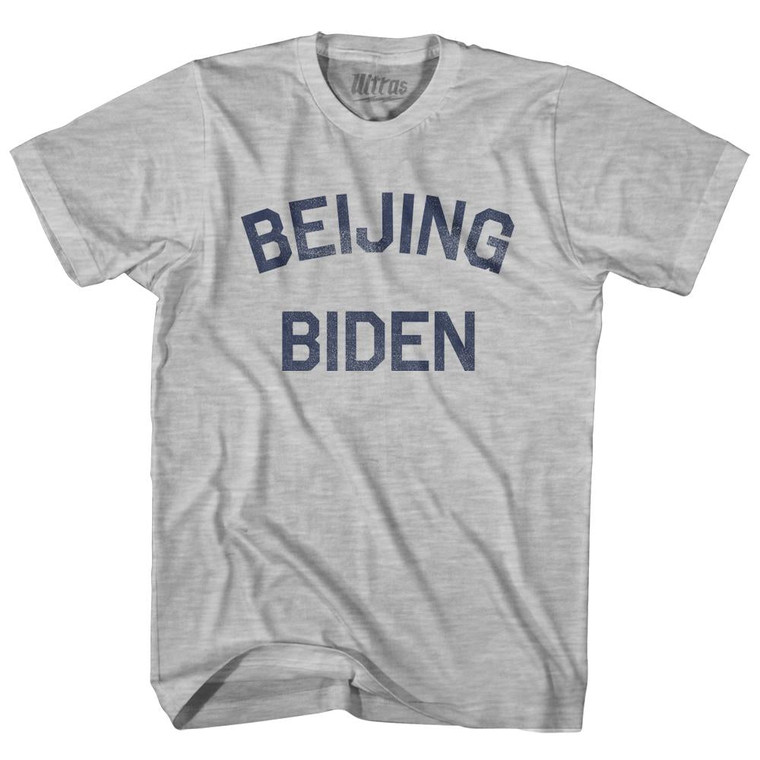Beijing Biden Adult Cotton T-Shirt - Grey Heather
